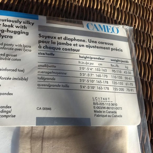 FREE ADD ON Cameo silky sheer pantyhose linen NWT - Picture 3 of 4